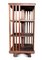 Drehbares zweistöckiges Bücherregal mit Lattenrost auf Drehsockel, 1900er 4