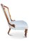 Empire Walnut Salon Chair with Decorative Inlay & Ceramic Castors, 1800s, Image 3