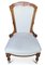 Empire Walnut Salon Chair with Decorative Inlay & Ceramic Castors, 1800s 2