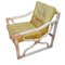 Vintage Spanish Imitation Bamboo Armchair with Footstool from Kettal Barcelona, Set of 2, Image 10