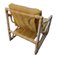 Vintage Spanish Imitation Bamboo Armchair with Footstool from Kettal Barcelona, Set of 2, Image 9