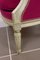 Louis XVI White Lacquered Bergère Armchair with Purple Fabrics 6