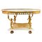 20th Century Baroque Coffee Table with Marble & Golden Brass, 1920s 1