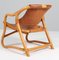 Danish Modern Manilla Lounge Chair in Bamboo, Rattan & Saddle Leather, 1960s 6