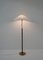 Lámpara de pie escandinava Mid-Century de latón y madera atribuida a Falkenbergs, Suecia, años 60, Imagen 8