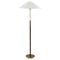 Scandinavian Midcentury Floor Lamp in Brass and Wood attributed to Falkenbergs, Sweden, 1960s 1