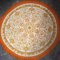 Vintage Orange Reversible Round Rug, 1970s 12