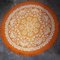 Vintage Orange Reversible Round Rug, 1970s 1