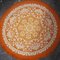 Vintage Orange Reversible Round Rug, 1970s 8