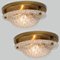 Handmade Glass Brass Wall Light attributed to Hillebrand, 1970s, Image 2