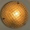 Handmade Glass Brass Wall Light attributed to Hillebrand, 1970s 11