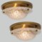 Handmade Glass Brass Wall Light attributed to Hillebrand, 1970s, Image 7