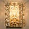 Crystal Glass & Brass Wall Sconces attributed to Kinkeldey, 1970s 6