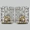 Crystal Glass & Brass Wall Sconces attributed to Kinkeldey, 1970s 3