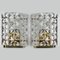 Crystal Glass & Brass Wall Sconces attributed to Kinkeldey, 1970s, Image 3