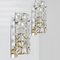 Crystal Glass & Brass Wall Sconces attributed to Kinkeldey, 1970s, Image 2