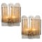 Art Deco Blown Glass & Brass Wall Sconce attributed to Doria, 1960s, Image 1