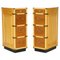 Tall Slim Vintage Military Campaign Bedside Tables with Drawers, Set of 2, Image 1