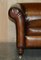 Vintage Art Deco Club Armchairs in Hand Dyed Cigar Brown Leather, Set of 2 4