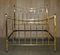 Victorian Brass Bed Frame with Original Porcelain Castors, 1840s 2