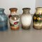 Vintage Fat Lava Pottery Vases attributed to Scheurich, Germany, 1970s, Set of 4, Image 5