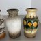 Vintage Fat Lava Pottery Vases attributed to Scheurich, Germany, 1970s, Set of 4, Image 12