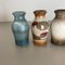 Vases Fat Lava Pottery Vintage attribués à Scheurich, Allemagne, 1970, Set de 4 4