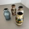 Jarrones vintage de cerámica Fat Lava atribuidos a Scheurich, Alemania, años 70. Juego de 4, Imagen 16