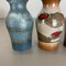 Vintage Fat Lava Pottery Vases attributed to Scheurich, Germany, 1970s, Set of 4 8