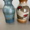 Vintage Fat Lava Pottery Vases attributed to Scheurich, Germany, 1970s, Set of 4, Image 8