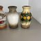 Vintage Fat Lava Pottery Vases attributed to Scheurich, Germany, 1970s, Set of 4 6