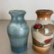 Vintage Fat Lava Pottery Vases attributed to Scheurich, Germany, 1970s, Set of 4 9