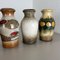 Vintage Fat Lava Pottery Vases attributed to Scheurich, Germany, 1970s, Set of 4 13