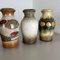 Vintage Fat Lava Pottery Vases attributed to Scheurich, Germany, 1970s, Set of 4, Image 13