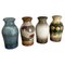 Vintage Fat Lava Pottery Vases attributed to Scheurich, Germany, 1970s, Set of 4 1