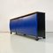 Modern Italian Blue Black Wood Sideboard attributed to Umberto Asnago for Giorgetti, 1982 6