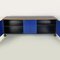 Modern Italian Blue Black Wood Sideboard attributed to Umberto Asnago for Giorgetti, 1982 10