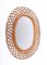 French Mid-Century Riviera Bamboo & Rattan Oval Mirror by Franco Albini, Italy, 1960s 2