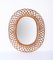 French Mid-Century Riviera Bamboo & Rattan Oval Mirror by Franco Albini, Italy, 1960s 11
