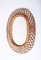French Mid-Century Riviera Bamboo & Rattan Oval Mirror by Franco Albini, Italy, 1960s, Image 13
