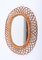 French Mid-Century Riviera Bamboo & Rattan Oval Mirror by Franco Albini, Italy, 1960s 6