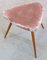 Pflanzentisch mit rosa Marmorplatte 2