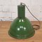 Lámpara de techo industrial Bauhaus en verde, años 60, Imagen 7