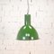 Bauhaus Industrial Green Ceiling Light, 1960s 2