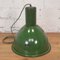 Lámpara de techo industrial Bauhaus en verde, años 60, Imagen 6