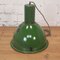 Lámpara de techo industrial Bauhaus en verde, años 60, Imagen 4