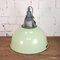 Lámpara de techo industrial grande verde, años 60, Imagen 7