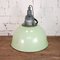 Große industrielle grüne Deckenlampe, 1960er 6