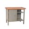 Vintage Industrial Desk with Wooden Top, 1960s 1