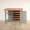 Vintage Industrial Desk with Wooden Top, 1960s 3